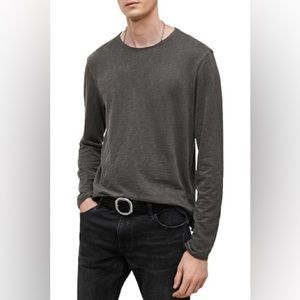 John Varvatos grey long sleeve crew